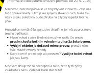 Informace o dočasném omezení 