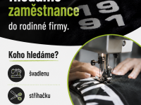 Nabídka práce: švadlena, stříhačka, uklízečka (Blučina)