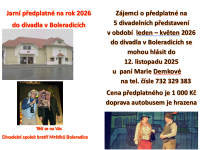 Předplatné na divadelní představení v Boleradicích