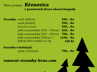 Prodej vánočních stromků v Křenovicích