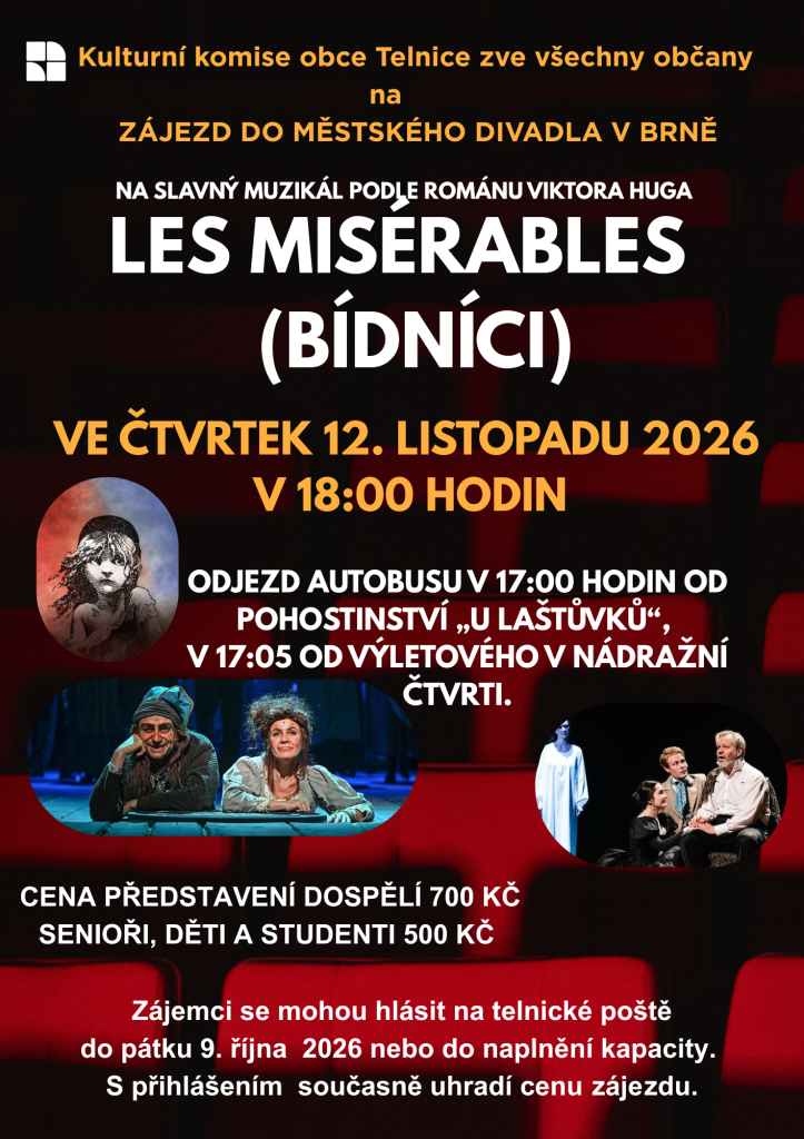 Kulturní komise obce Telnice zve všechny občany na Kulturní komise obce Telnice zve všechny občany na