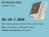 Listování časem (příměstský tábor) - 20.–24. července 2026 (Rajhrad)