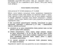 Oznámení o konání revize údajů katastru nemovitostí