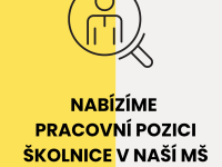 Nabídka práce: školnice v MŠ (Kobylnice)
