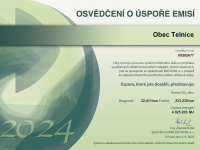 Osvědčení o úspoře emisí v roce 2024