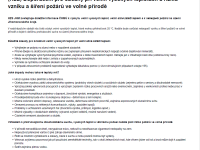 Doporučení při velmi vysokých teplotách a riziku vzniku a šíření požárů