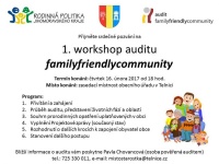 Pozvánka: 1. workshop auditu familyfriendlycommunity - 16. února 2017
