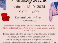 Bazárek oblečení a Pratecký blešák - 18. října 2025
