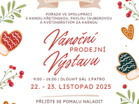 Vánoční prodejní výstava - 22.–23. listopadu 2025 (Bučovice)
